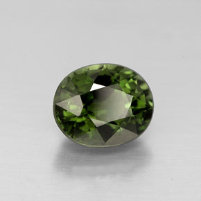 Turmalina verde natural de 1,02 ct, corte óvalo, VVS-VS