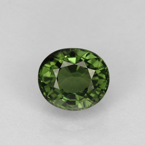 Turmalina verde natural de 1,05 ct, corte óvalo, VVS