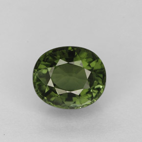 Turmalina verde natural de 1,16 ct, corte óvalo, VVS