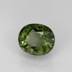 Turmalina verde natural de 1,16 ct, corte óvalo, VVS