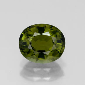 Turmalina verde natural de 1,07 ct, corte óvalo, VVS