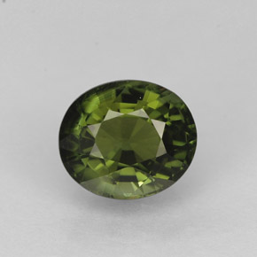 Turmalina verde natural de 1,21 ct, corte óvalo, VVS
