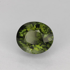 Turmalina verde natural de 1,21 ct, corte óvalo, VVS