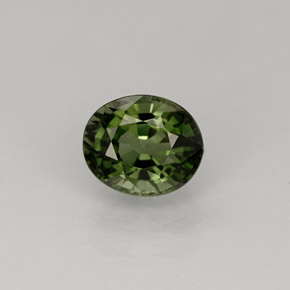 Turmalina verde natural de 1,01 ct, corte óvalo, VVS