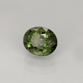 Turmalina verde natural de 1,01 ct, corte óvalo, VVS