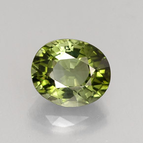Turmalina verde natural de 1,06 ct, corte óvalo, VVS-VS
