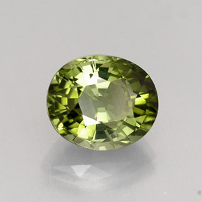 Turmalina verde natural de 1,06 ct, corte óvalo, VVS-VS