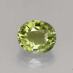 Turmalina verde natural de 0,89 ct, corte óvalo, VVS