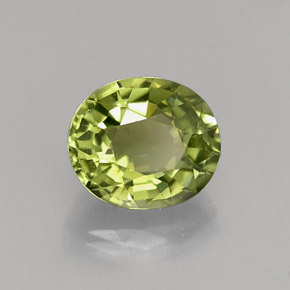 Turmalina verde natural de 0,89 ct, corte óvalo, VVS