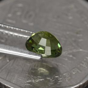 Turmalina verde natural de 1,05 ct, corte óvalo, VS