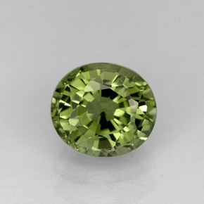 Turmalina verde natural de 1,05 ct, corte óvalo, VVS-VS