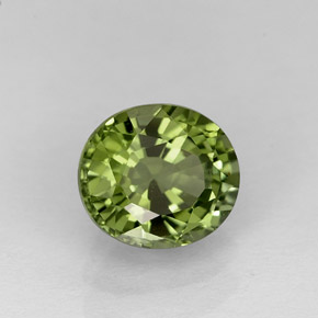 Turmalina verde natural de 1,05 ct, corte óvalo, VVS-VS