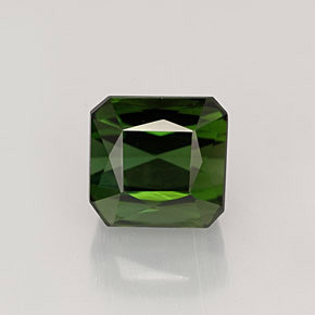 Turmalina verde natural de 2,49 ct, corte esmeralda, VVS