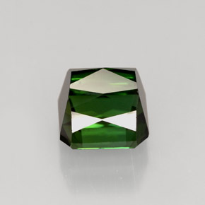 Turmalina verde natural de 2,49 ct, corte esmeralda, VVS