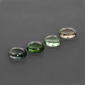 Gemas de turmalina multicolor natural de  ct, corte óvalo, transparente