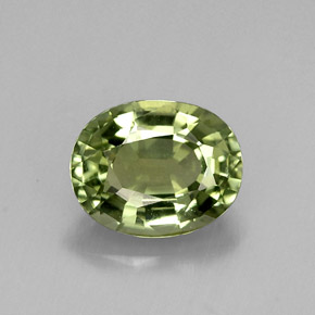 Turmalina verde natural de 1,41 ct, corte óvalo, VVS