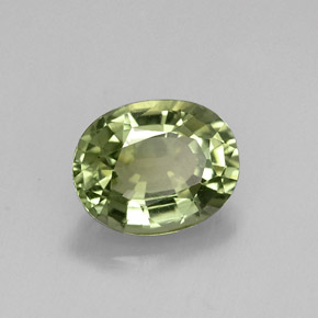 Turmalina verde natural de 1,41 ct, corte óvalo, VVS