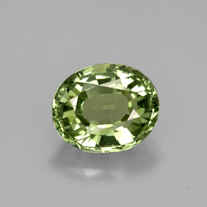 Turmalina verde natural de 1,39 ct, corte óvalo, VVS