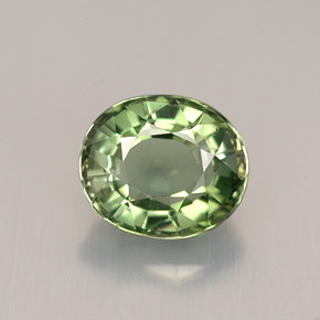 Turmalina verde natural de 1,03 ct, corte óvalo, VVS