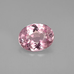 Turmalina rosa natural de 1,23 ct, corte óvalo, VVS-VS