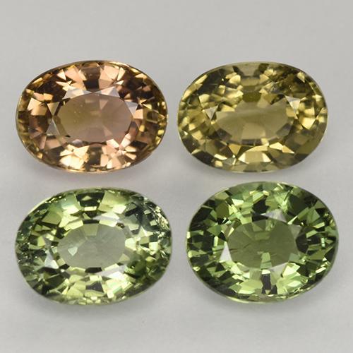 Gemas de turmalina multicolor natural de 2,63 ct, corte óvalo, VVS-VS