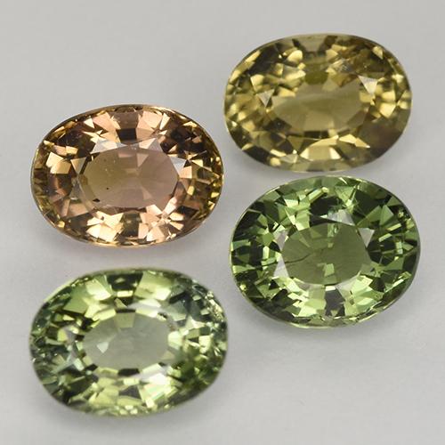 Gemas de turmalina multicolor natural de 2,63 ct, corte óvalo, VVS-VS