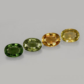 Gemas de turmalina multicolor natural de  ct, corte óvalo, VVS-VS