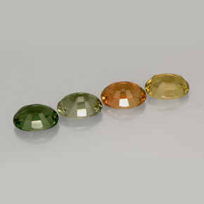 Gemas de turmalina multicolor natural de  ct, corte óvalo, VVS-VS