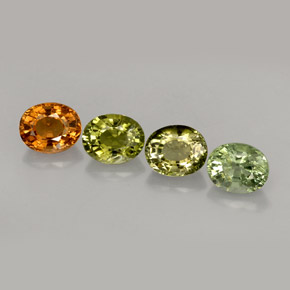 Gemas de turmalina multicolor natural de 3,12 ct, corte óvalo, VVS-VS