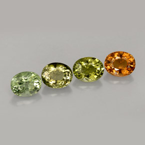 Gemas de turmalina multicolor natural de 3,12 ct, corte óvalo, VVS-VS
