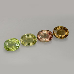 Gemas de turmalina multicolor natural de 3,02 ct, corte óvalo, VVS-VS
