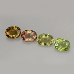 Gemas de turmalina multicolor natural de 3,02 ct, corte óvalo, VVS-VS