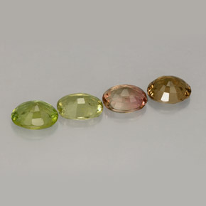 Gemas de turmalina multicolor natural de 3,02 ct, corte óvalo, VVS-VS