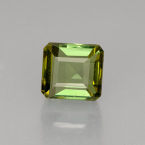 Turmalina verde natural de 1,98 ct, corte esmeralda, VVS-VS