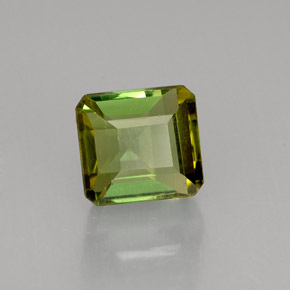 Turmalina verde natural de 1,98 ct, corte esmeralda, VVS-VS