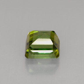 Turmalina verde natural de 1,98 ct, corte esmeralda, VVS-VS