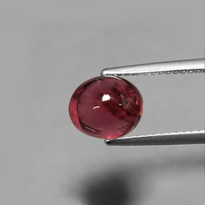 Turmalina rojo natural de 2,76 ct, corte óvalo, transparente