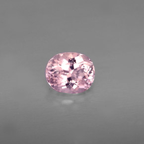 Turmalina rosa natural de 1,13 ct, corte óvalo, VS