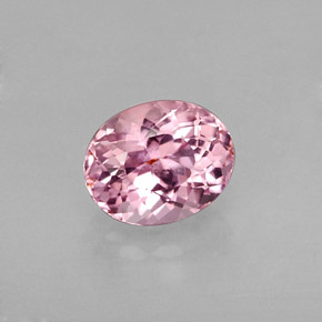 Turmalina rosa natural de 1,06 ct, corte óvalo, VVS-VS