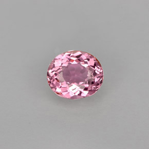 Turmalina rosa natural de 0,79 ct, corte óvalo, VVS-VS