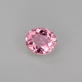 Turmalina rosa natural de 0,79 ct, corte óvalo, VVS-VS