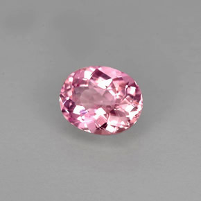 Turmalina rosa natural de 0,83 ct, corte óvalo, VS
