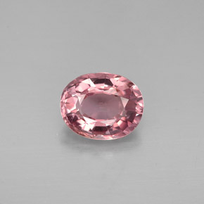 Turmalina rosa natural de 1,15 ct, corte óvalo, VVS