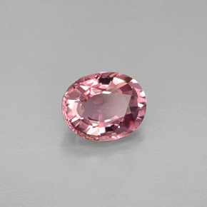 Turmalina rosa natural de 1,15 ct, corte óvalo, VVS