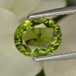 Turmalina verde natural de 1,28 ct, corte óvalo, VVS-VS