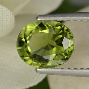 Turmalina verde natural de 1,28 ct, corte óvalo, VVS-VS