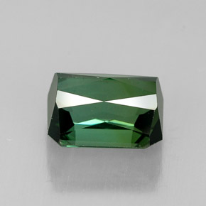 Turmalina verde natural de 1,96 ct, corte esmeralda, VVS-VS