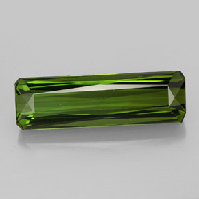 Turmalina verde natural de 6,51 ct, corte esmeralda, VVS