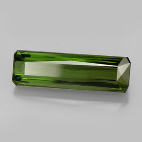 Turmalina verde natural de 6,51 ct, corte esmeralda, VVS