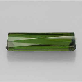 Turmalina verde natural de 6,51 ct, corte esmeralda, VVS